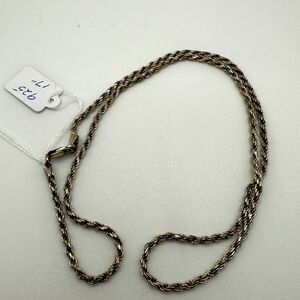 17” Sterling silver, 2.5mm thick rope chain necklace!